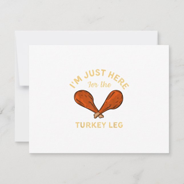 Carte Nourriture drôle de Thanksgiving Je suis juste là  (Devant)