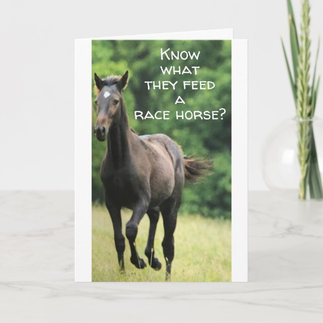 CARTE ***NOURRITURE RAPIDE POUR LE CHEVAL** OBTENEZ CE Q (Devant)