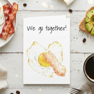 Carte Nous allons ensemble Bacon Egg amour Saint Valenti