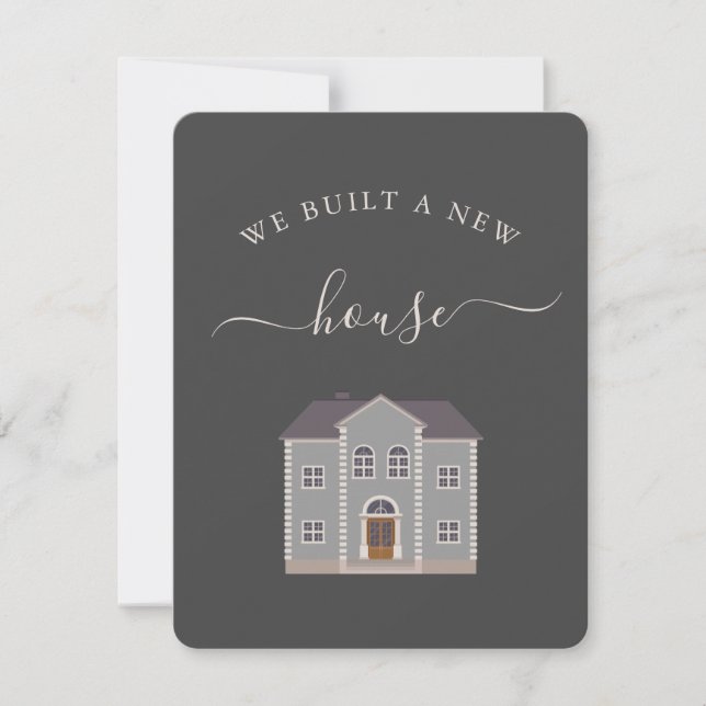 Carte Nous Avons Construit Une Nouvelle Maison Que Nous  (Devant)
