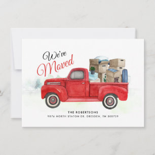 Carte Nous avons déménagé Aquarelle Chic Moving Faire-pa