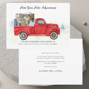 Carte Nous avons déplacé l'adresse Red Truck Moving Fair