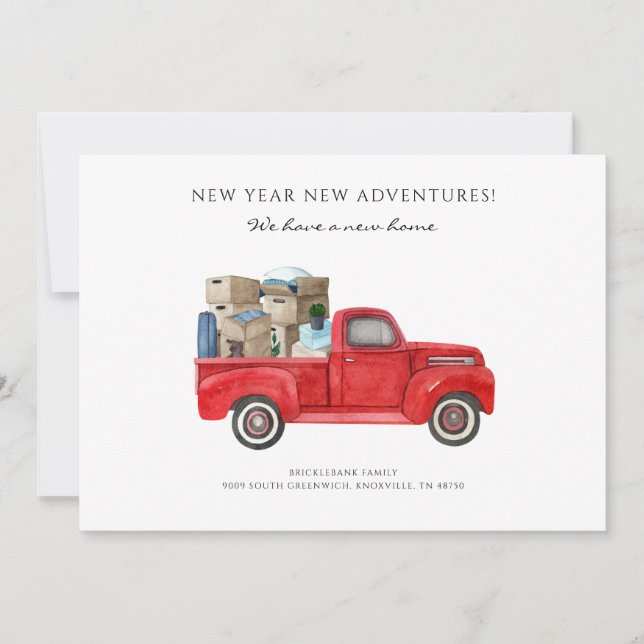 Carte Nous avons déplacé le changement d'adresse Camion  (Devant)