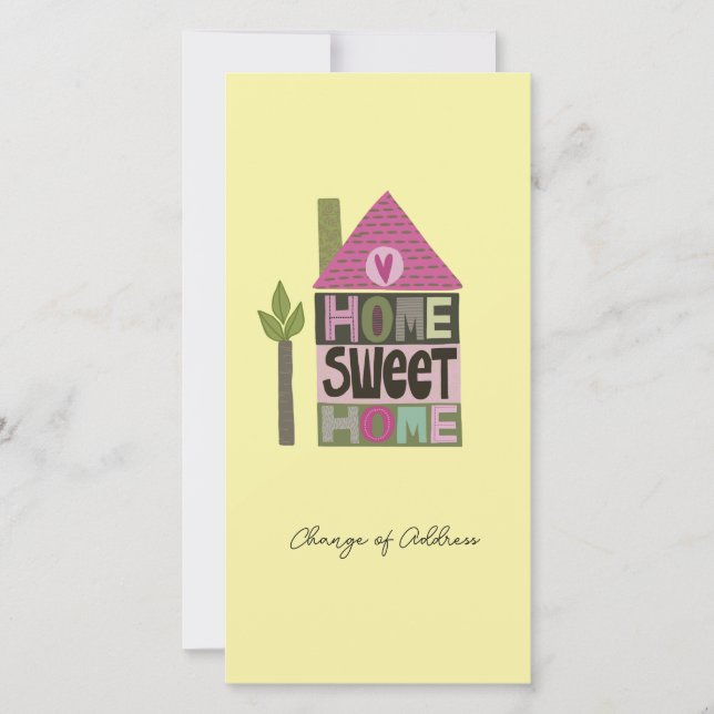 Carte Nous avons déplacé le changement d'adresse en lett (Devant)