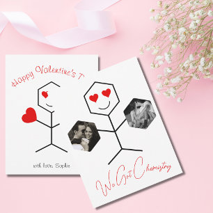 Carte Nous Avons La Chimie Photo Moderne Valentines Cart