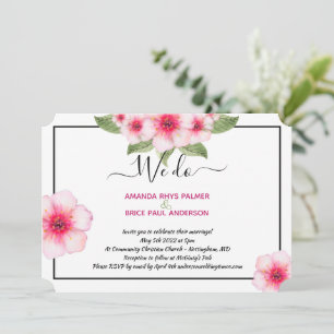 Carte Nous faisons mariage de fleurs de cerisiers