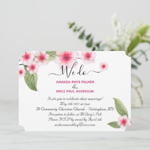 Carte Nous faisons un mariage de fleurs de cerisier