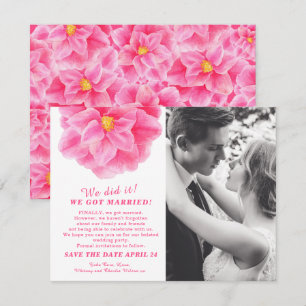 Carte Nous l'avons fait marié à la fête de mariage rose 