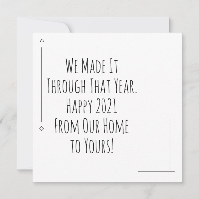 Carte Nous l'avons fait tout au long de cette année. Bon (Devant)