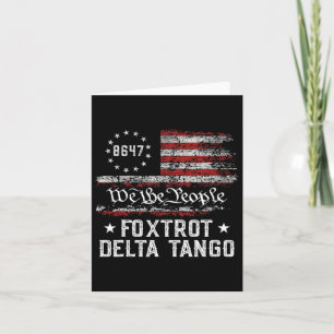 Carte Nous Le Peuple Foxtrot Delta Tango Drapeau Usa 864
