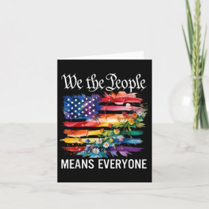 Carte Nous Le Peuple Signifie Tout Le Monde Rainbow Lgbt