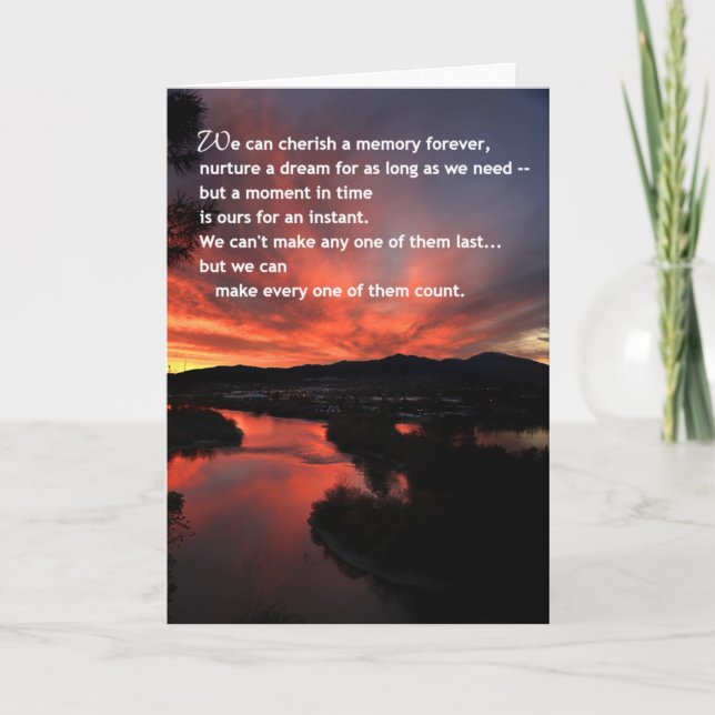 Carte Nous pouvons chérir un souvenir...Inspirationnel (Devant)