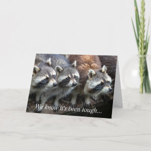 Carte Nous savons que c'est dur Raccoon Group Animals Ca