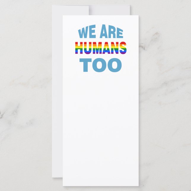 Carte Nous sommes aussi des humains (Devant)