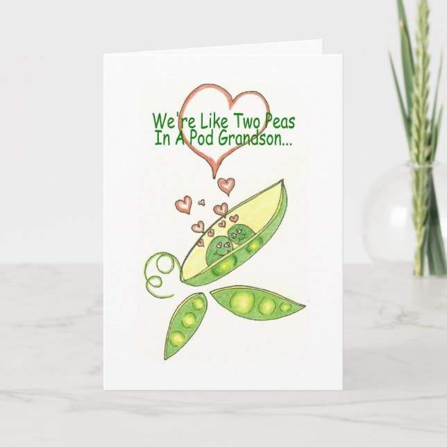 Carte Nous sommes comme deux pois dans une salutation de (Devant)