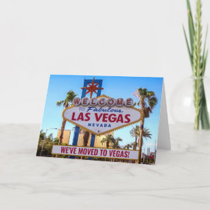 Carte Nous sommes déménagés à Las Vegas Nouvelle adresse