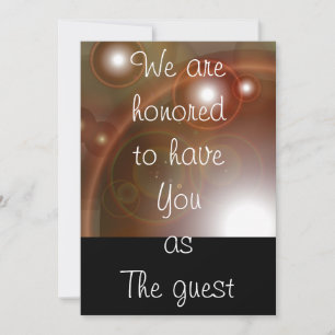 Carte Nous sommes honorés de vous avoir comme invité