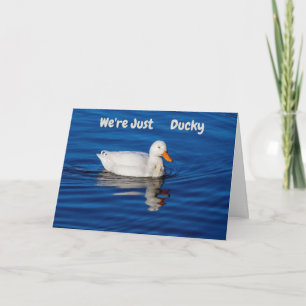 Carte Nous sommes juste Ducky
