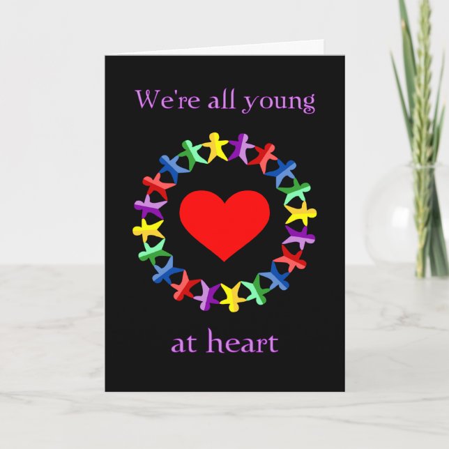 Carte Nous sommes tous jeunes au coeur, même vous Vieux  (Devant)