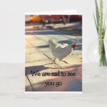 Nous sommes tristes de vous voir partir