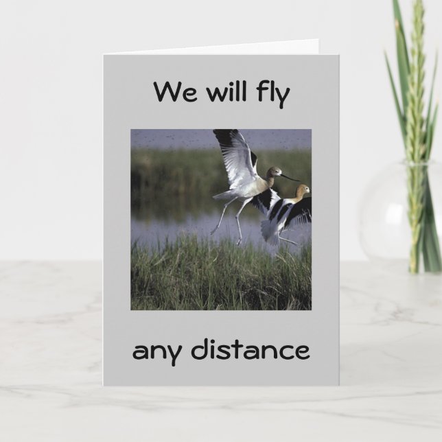 CARTE "NOUS VOLONS N'IMPORTE QUELLE DISTANCE POUR DIRE H (Devant)