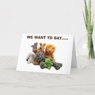 CARTE NOUS VOULONS DIRE : HEUREUX ANNIVERSAIRE POUR VOUS