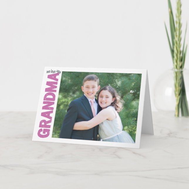 Carte Nous vous aimons, grand-maman ! (Devant)