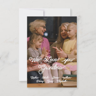 Carte NOUS VOUS AIMONS GRAND-MÈRE. PERSONNALISER informa
