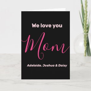 Carte Nous Vous Aimons Maman Nk Minimaliste
