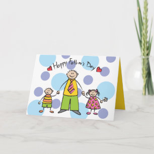 Carte Nous vous aimons Papa Famille de dessin animé Bonn
