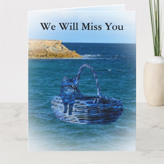 Carte Nous vous manquerons Chat Sea Adventure Bon Voyage (Devant)