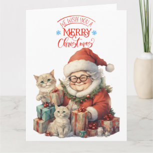 Carte Nous Vous Souhaitons Un Joyeux Grand-Mère Et Chats