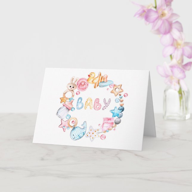 Carte Nouveau bébé (Orchidée)