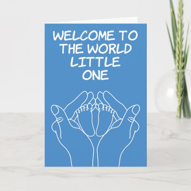 Carte Nouveau Bébé Félicitations Baby Boy Card (Devant)