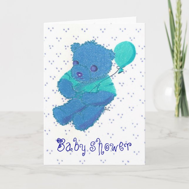 Carte Nouveau bébé garçon, Baby shower (Devant)