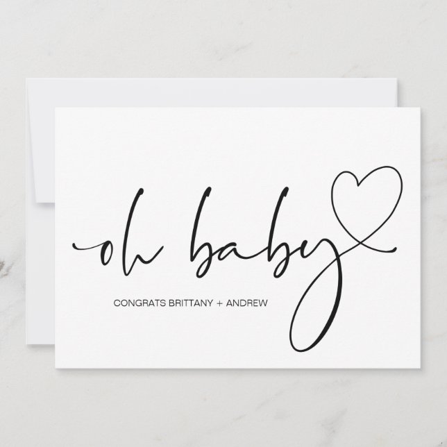 Carte Nouveau bébé Grossesse Félicats Oh Baby shower (Devant)