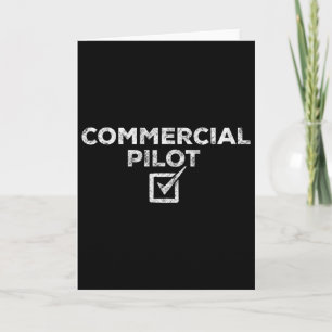 Carte Nouveau cadeau à cocher pour pilote commercial 