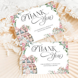 Carte Nouveau chapitre Storybook Baby shower Merci