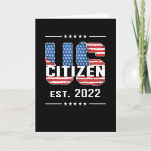 Carte Nouveau citoyen américain 2022 Fière citoyenneté a