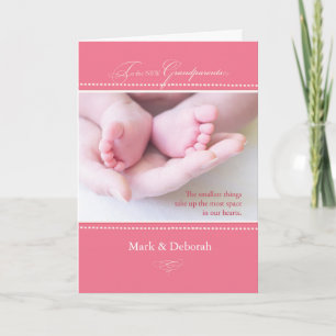 Carte Nouveau grand-parents, Mark & Deborah, Rose