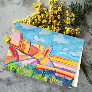Carte Nouveau-Mexique Cuisine Mesa Paysage Art PERSONNAL