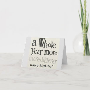 CARTE "NOUVEAU MOT" POUR "VOTRE ANNIVERSAIRE" SOUHAITE