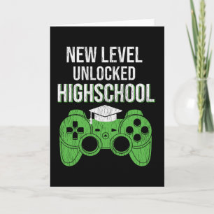 Carte Nouveau Niveau Débloqué Cadeau pour Élève Gamer au