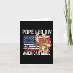 Carte Nouveau Pape Leo Xiv 2025American Fabriqué