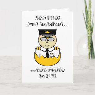 Carte nouveau pilote qui vient d'être éclos et prêt à vo