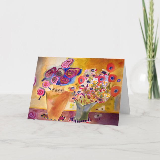 Carte nouveau vase floral (Devant)