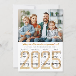 Carte Nouvel An 2025 Calendrier Une photo