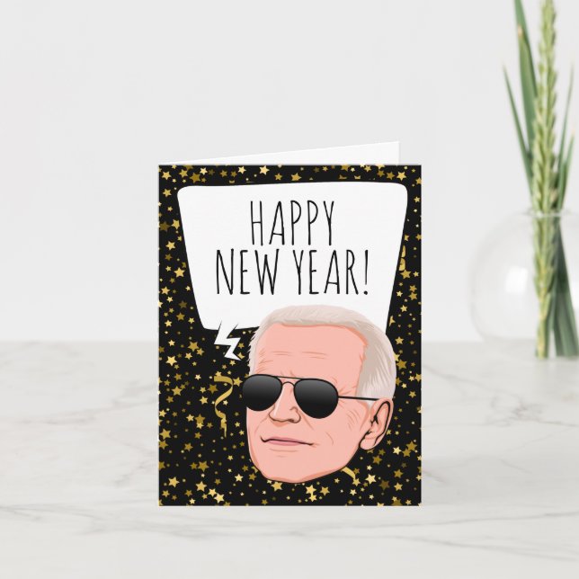 Carte Nouvel An Drôle Biden (Devant)