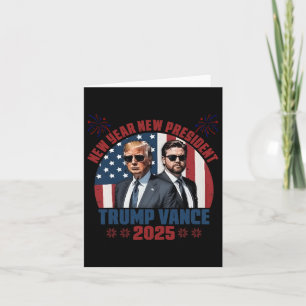 Carte Nouvel An Le nouveau président Trump Vance Préside