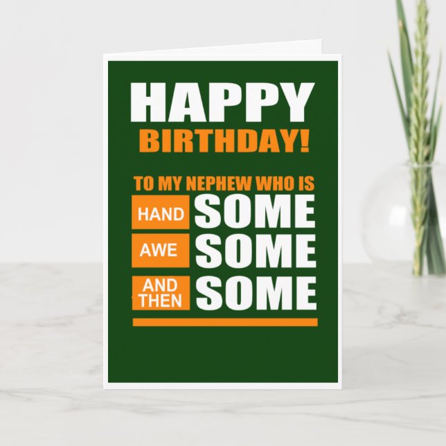 Carte Nouvel anniversaire de Nephew (Devant)